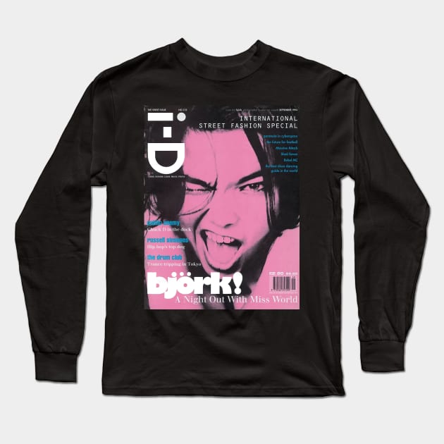 Bjork old magazine cover Long Sleeve T-Shirt by Lukasking Tees